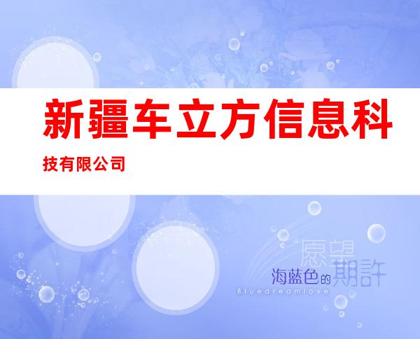 新疆车立方信息科技有限公司